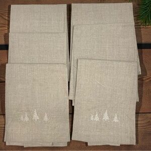 KILA SIKU for LIBECO Christmas Tree Embroidered Belgian Linen Table Linens (6)